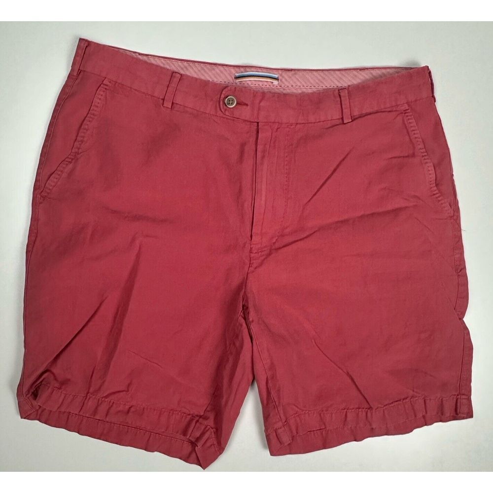 Peter Millar‎ 8" Seaside Collection Shorts Men's Pink Silk Linen Cotton Size 35